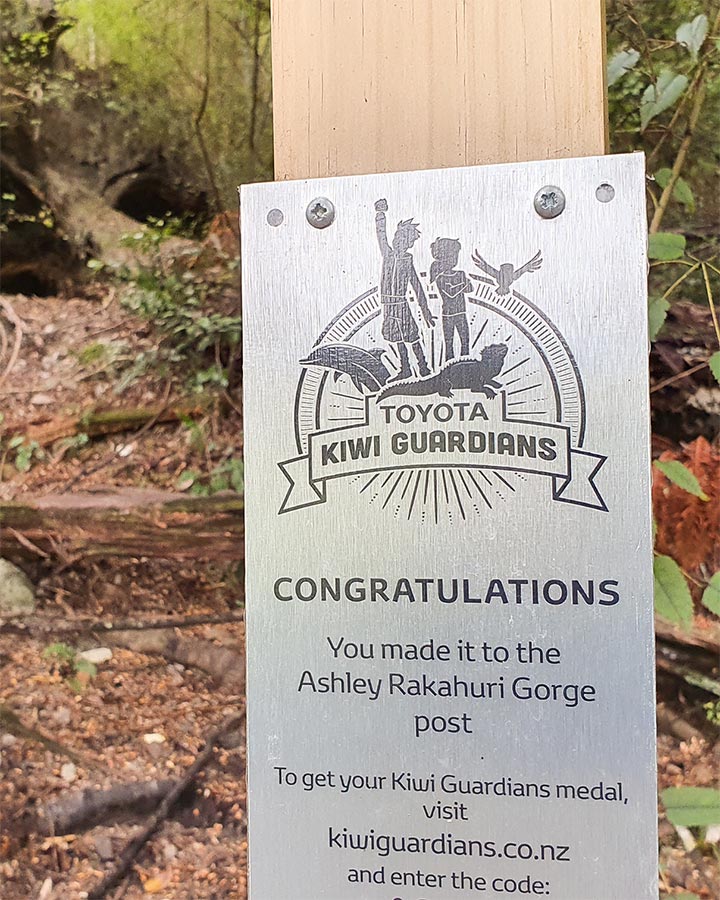 The Toyota Kiwi Guardians post at Ashley Gorge