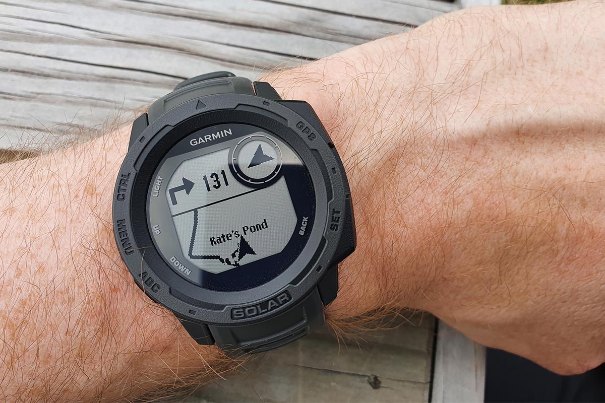 The author's Garmin Watch showing a map