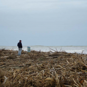 Kairaki Beach Flood Damage at Waimakariri River Mouth